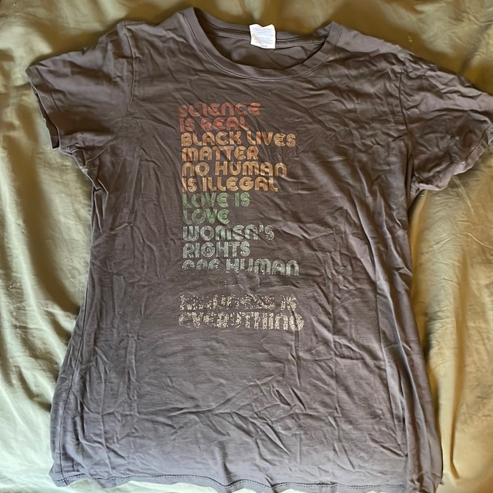 Women’s “Science is Real…” T-shirt, Size S